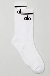 Unisex Throwback Sock - White